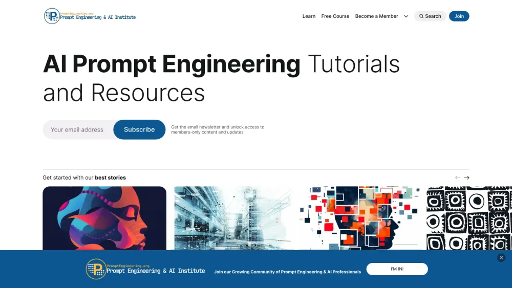 Promptengineering Org website screenshot