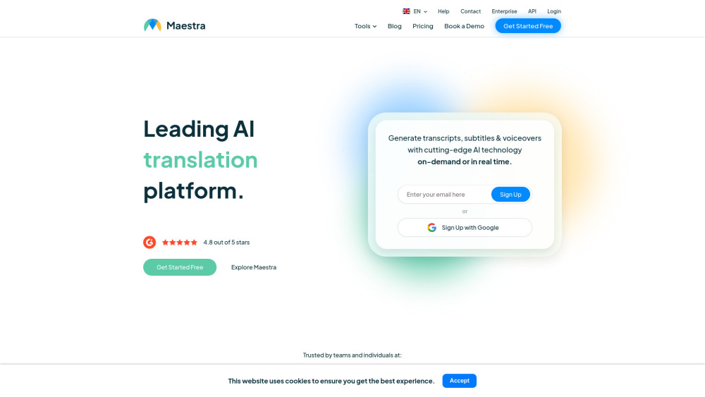 Maestra Ai website screenshot