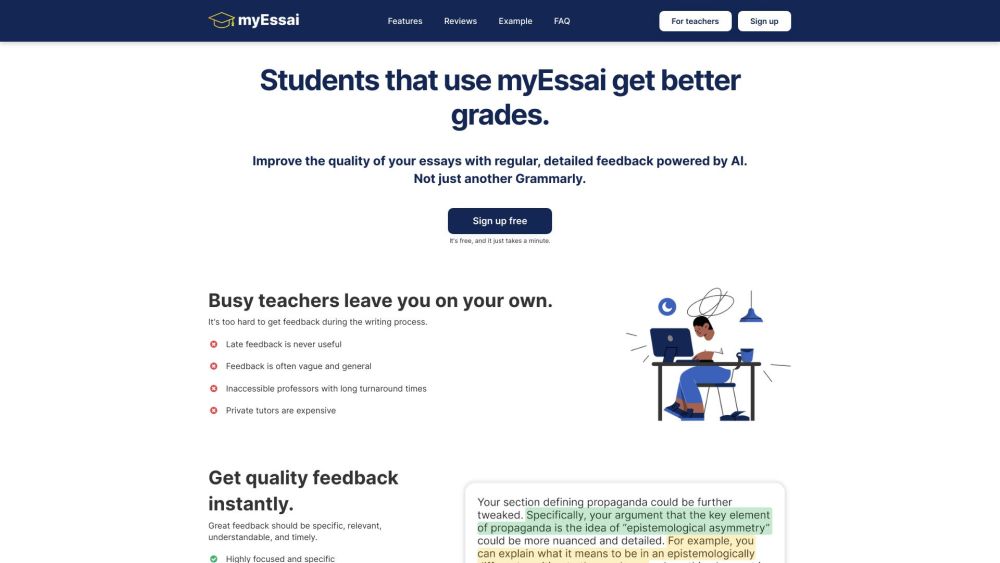Myess Ai website screenshot