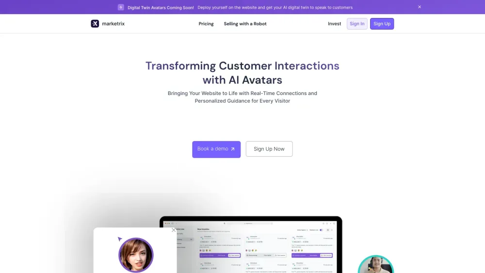 Marketrix Ai website screenshot
