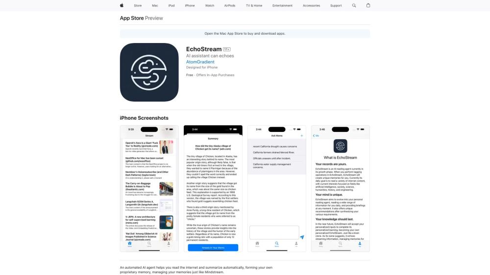 Echostream website screenshot
