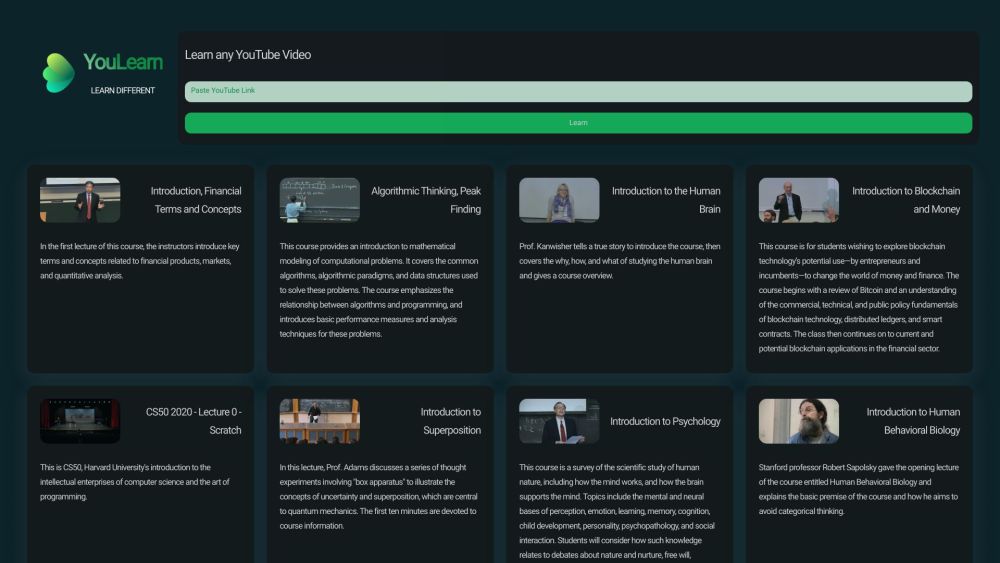 Youlearn website screenshot
