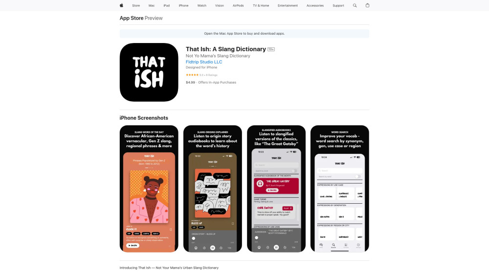 That Ish Slang Dictionary website screenshot