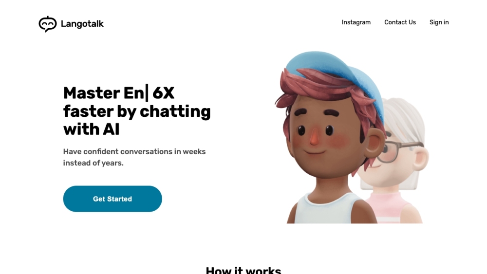 Langotalk website screenshot