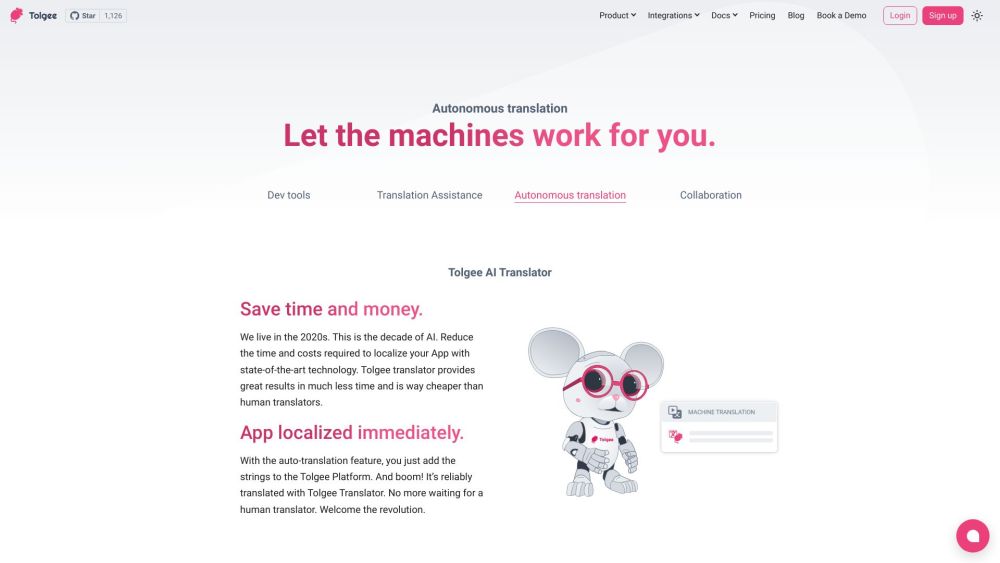 Tolgee website screenshot