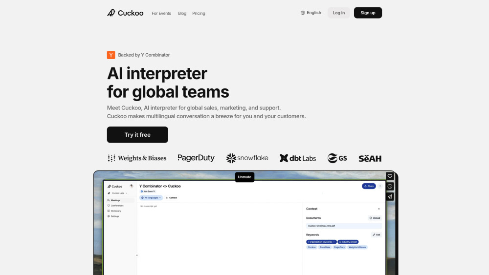 Cuckoo website screenshot