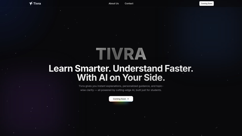 Tivra Your Ai Tutor website screenshot
