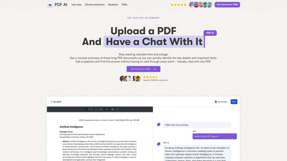 Pdfai Io website screenshot