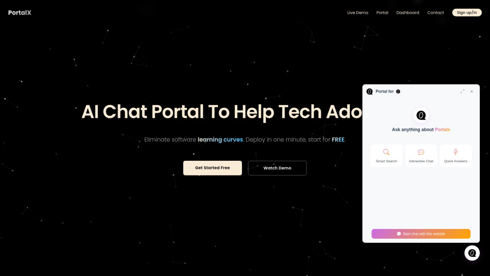 Portalx website screenshot