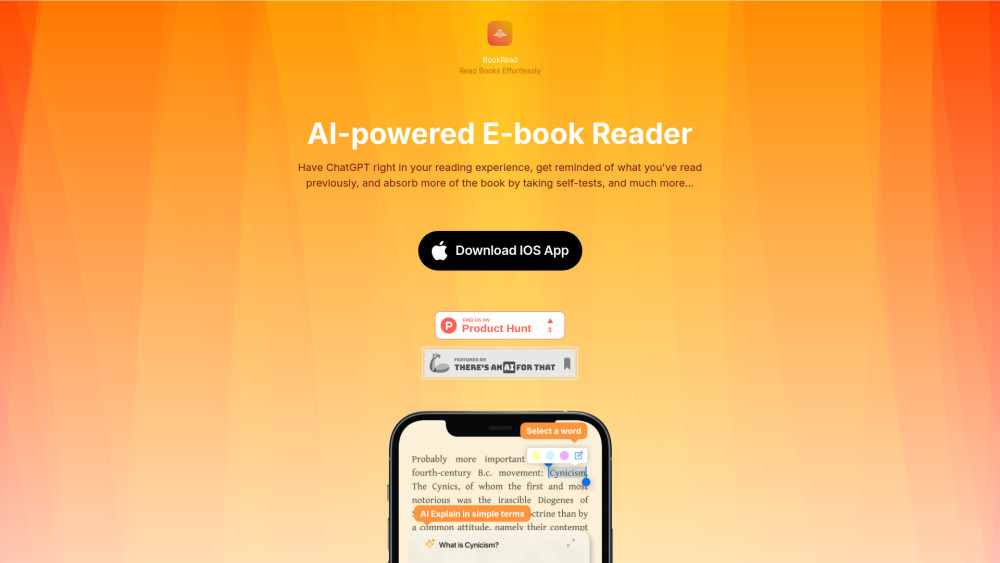 Bookread website screenshot