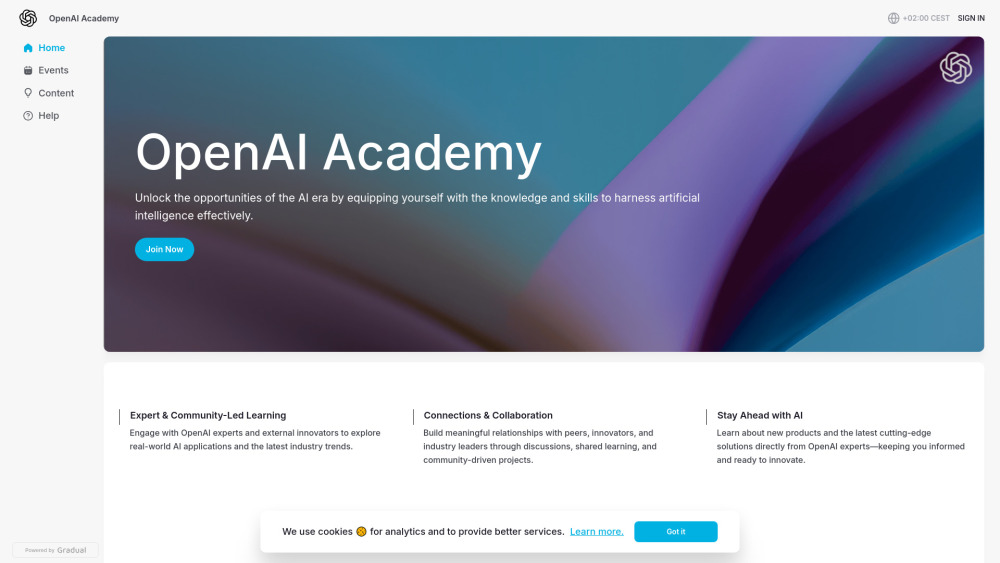Openai Academy website screenshot