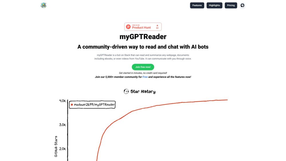 Mygptreader website screenshot