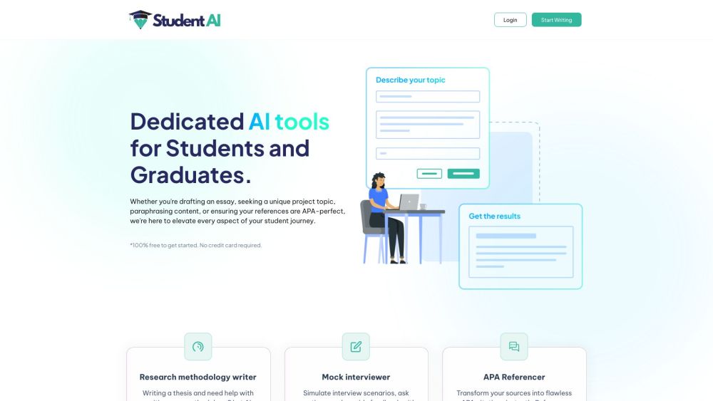 Student Ai website screenshot