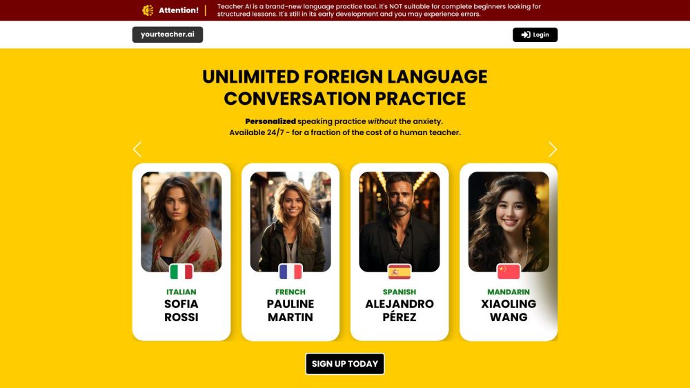 Teacher AI website screenshot
