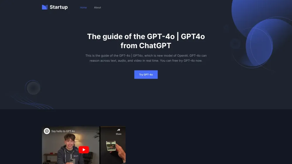 The Guide Of Gpt 4O website screenshot