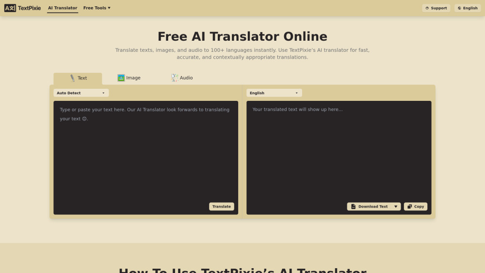 Textpixie website screenshot