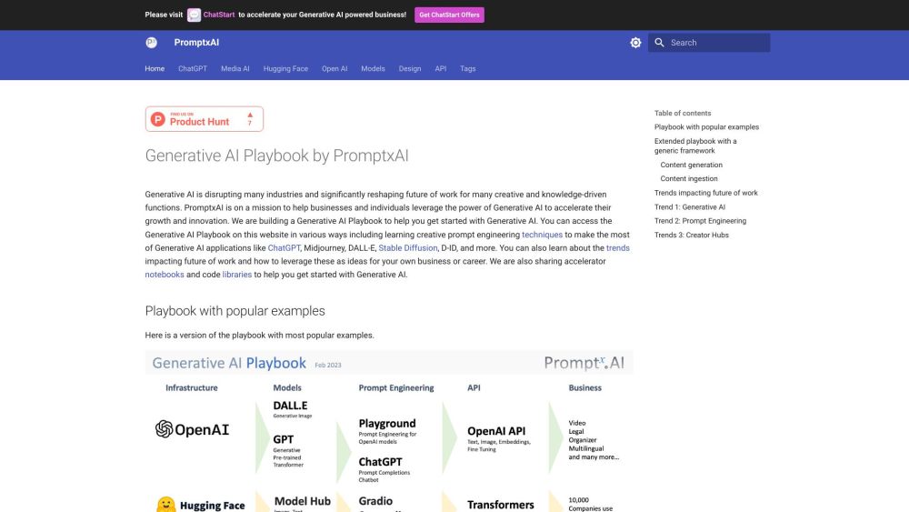 Promptxai Generative Ai Playbook And App website screenshot