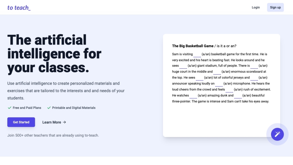 To Teach Ai website screenshot