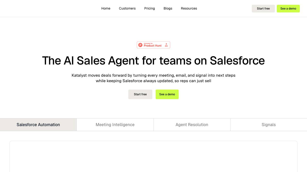 Katalyst website screenshot