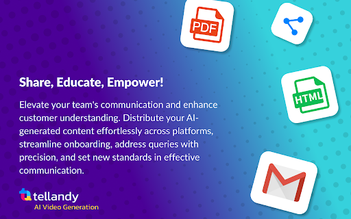 Tellandy Ai Generated Guides And Videos website screenshot