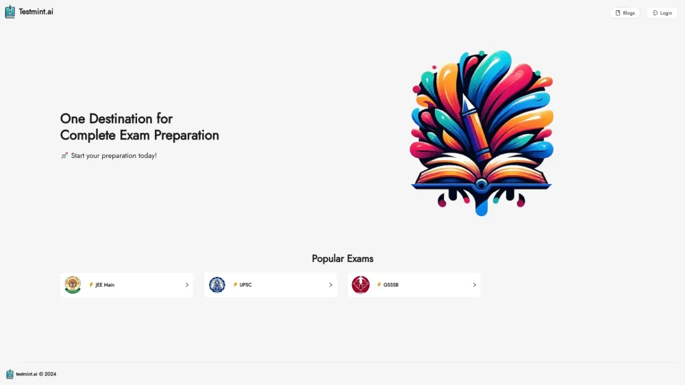 Testmint Ai website screenshot