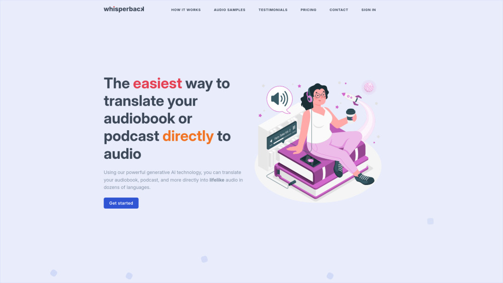 W website screenshot