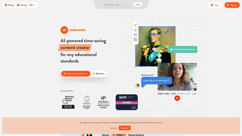 Redmenta Com website screenshot
