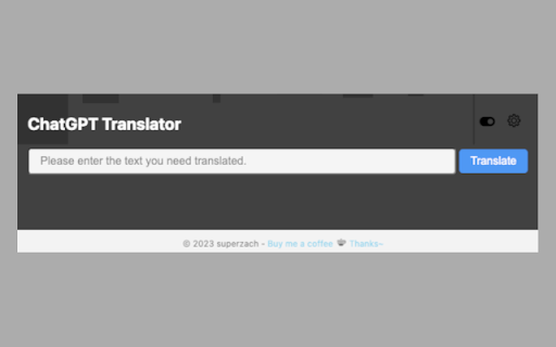 Chatgpt Translator website screenshot