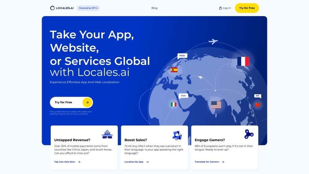 Locales Ai website screenshot