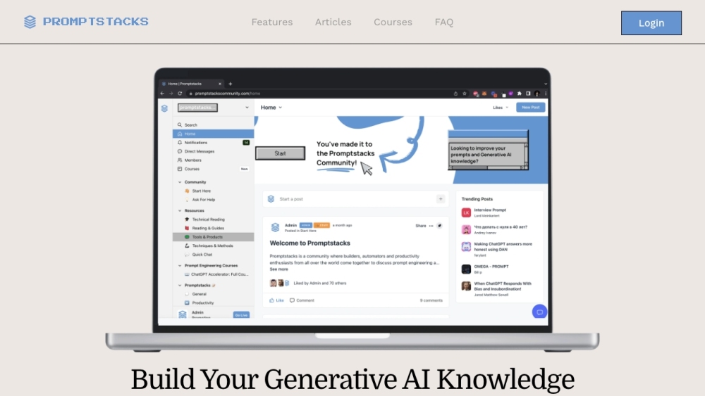 Promptstacks website screenshot