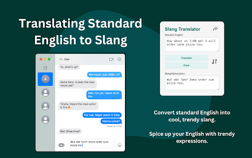 Slang Translator website screenshot