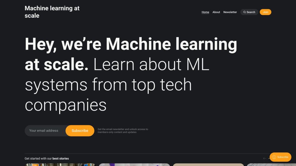 Machine Learning At Scale website screenshot