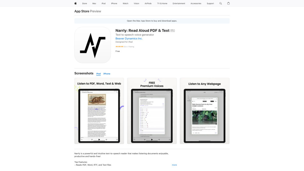 Narrly website screenshot