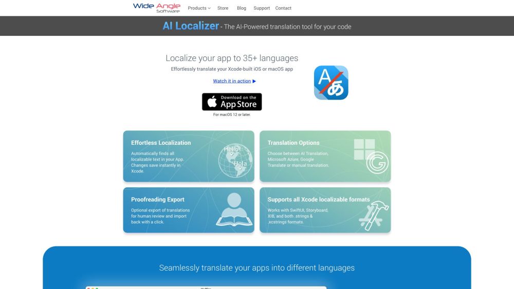 Ai Localizer website screenshot