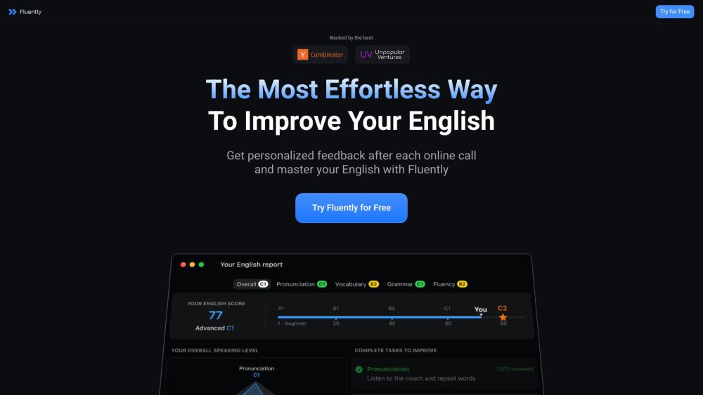 Fluently Ai website screenshot