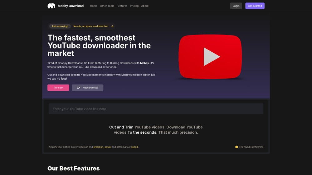 Mobbydownload website screenshot