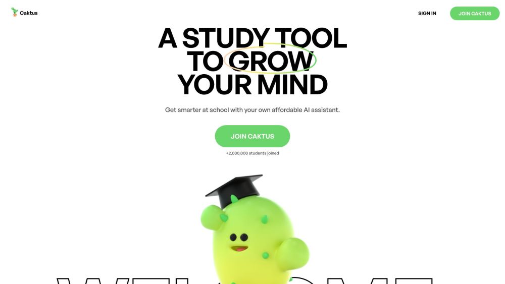 Caktus website screenshot