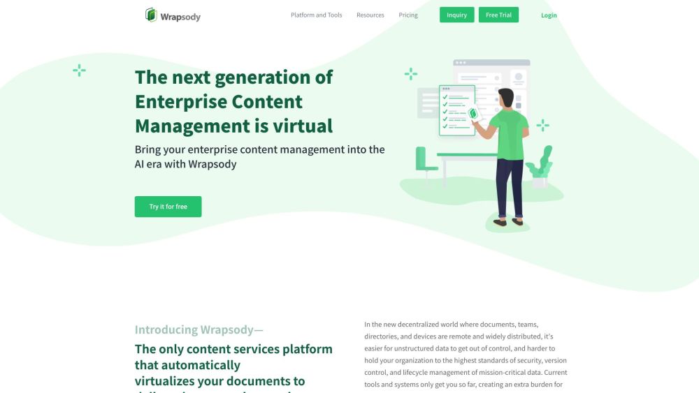 Wrapsody website screenshot