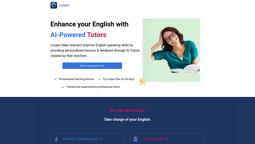 Ai Powered Tutor website screenshot