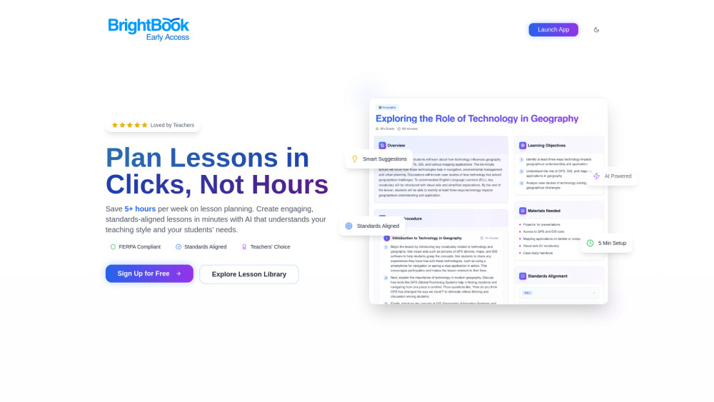 Brightbook website screenshot