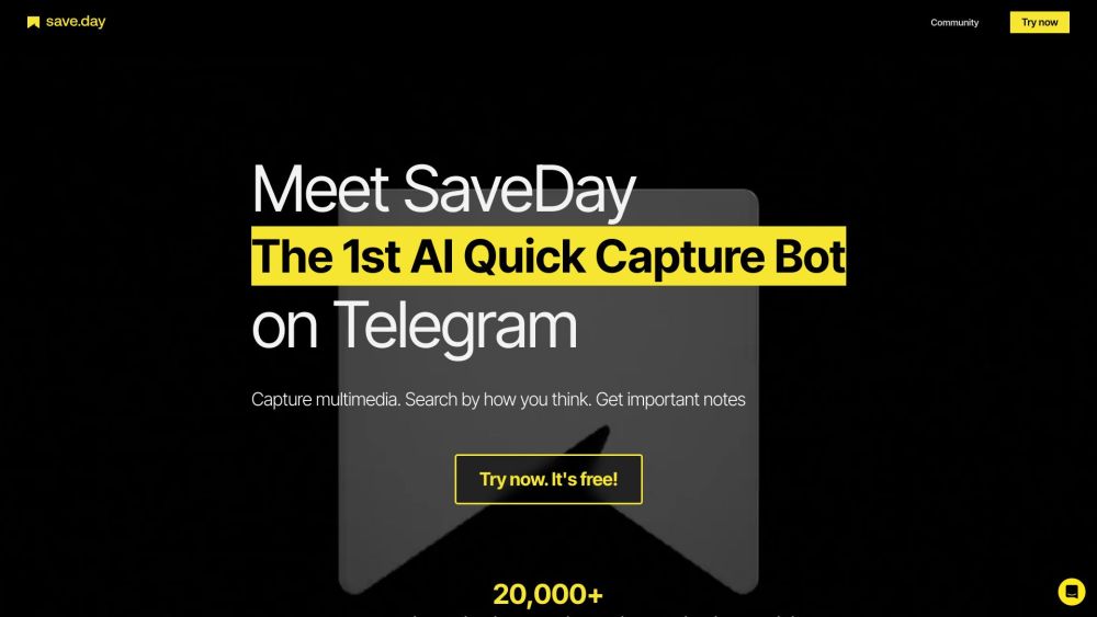 Saveday website screenshot