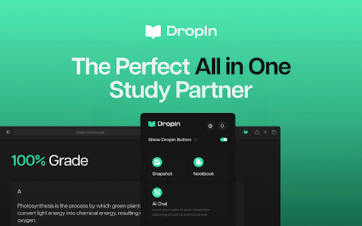 Dropin website screenshot