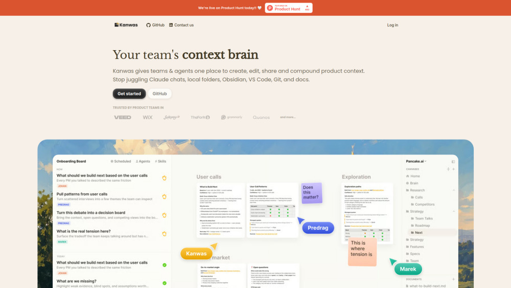 Kanwas website screenshot