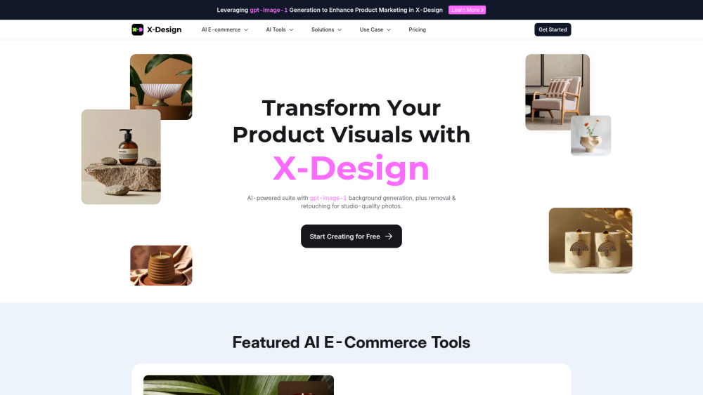 X Design website screenshot