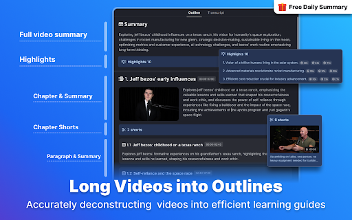 Coursnap Summarizer For Long Youtube Videos website screenshot