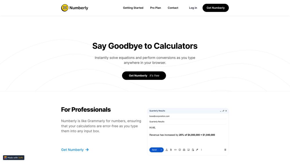 Numberly website screenshot