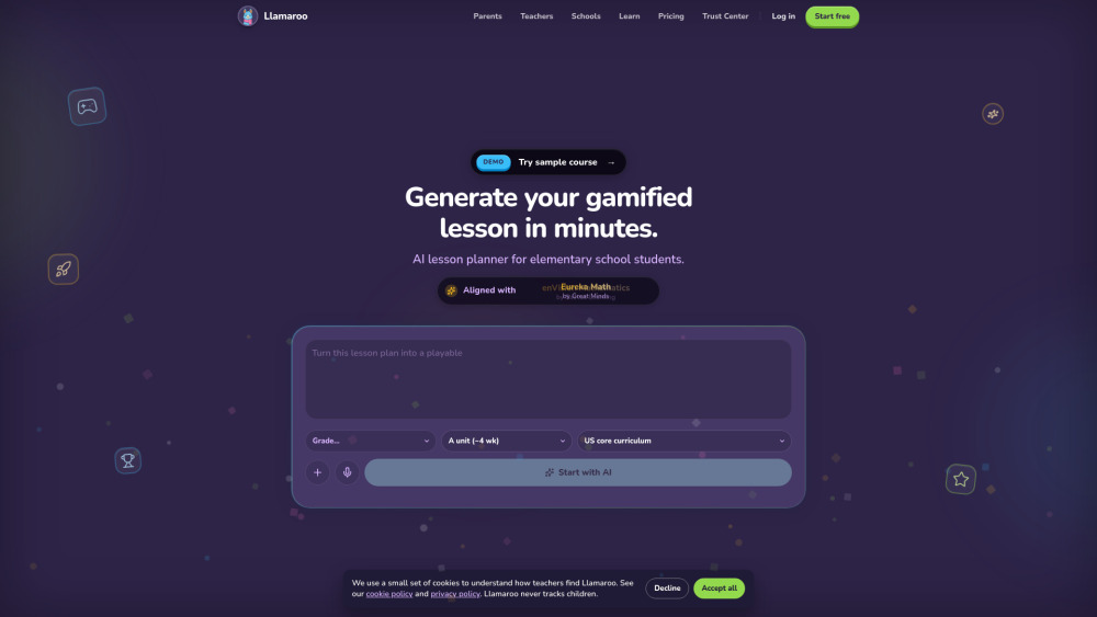 Llamaroo website screenshot