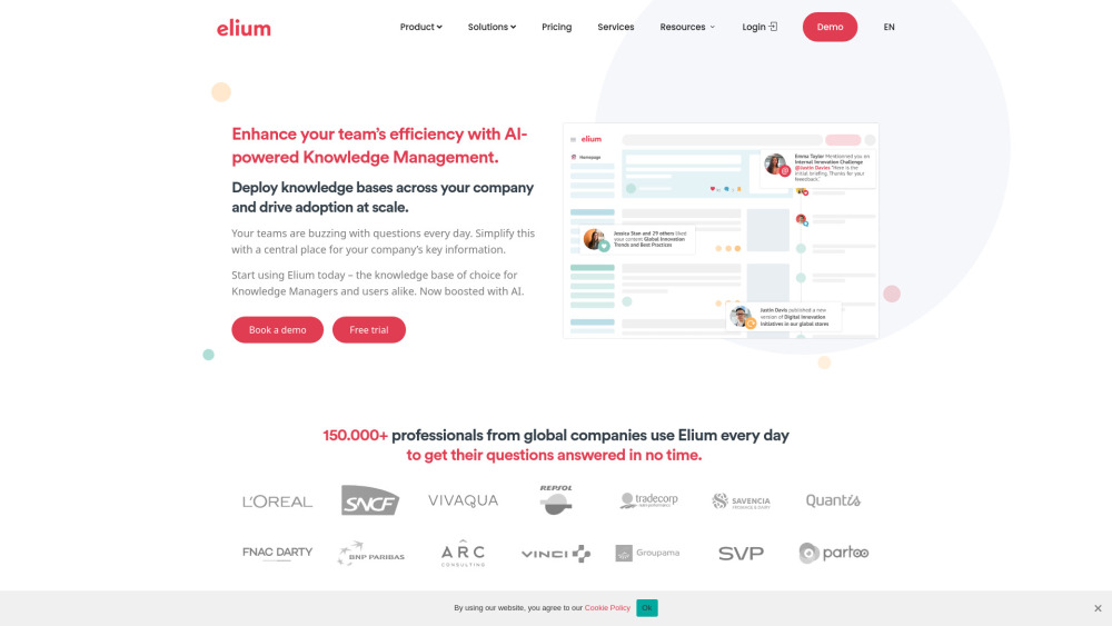 Elium Com website screenshot