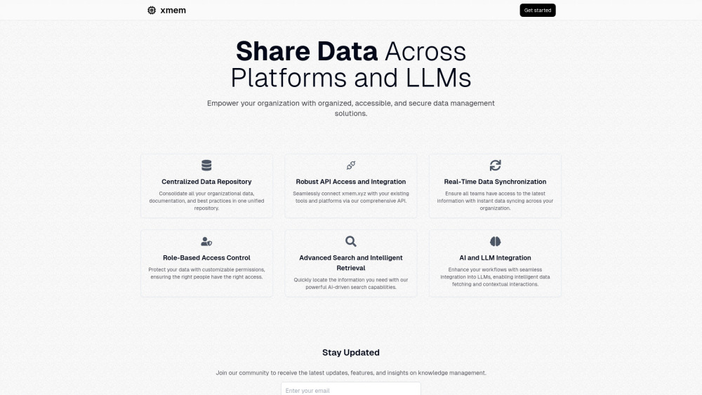Xmem website screenshot