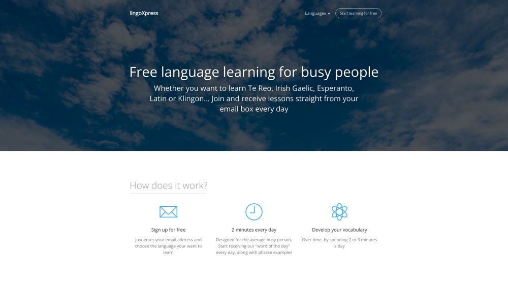 Lingoxpress website screenshot